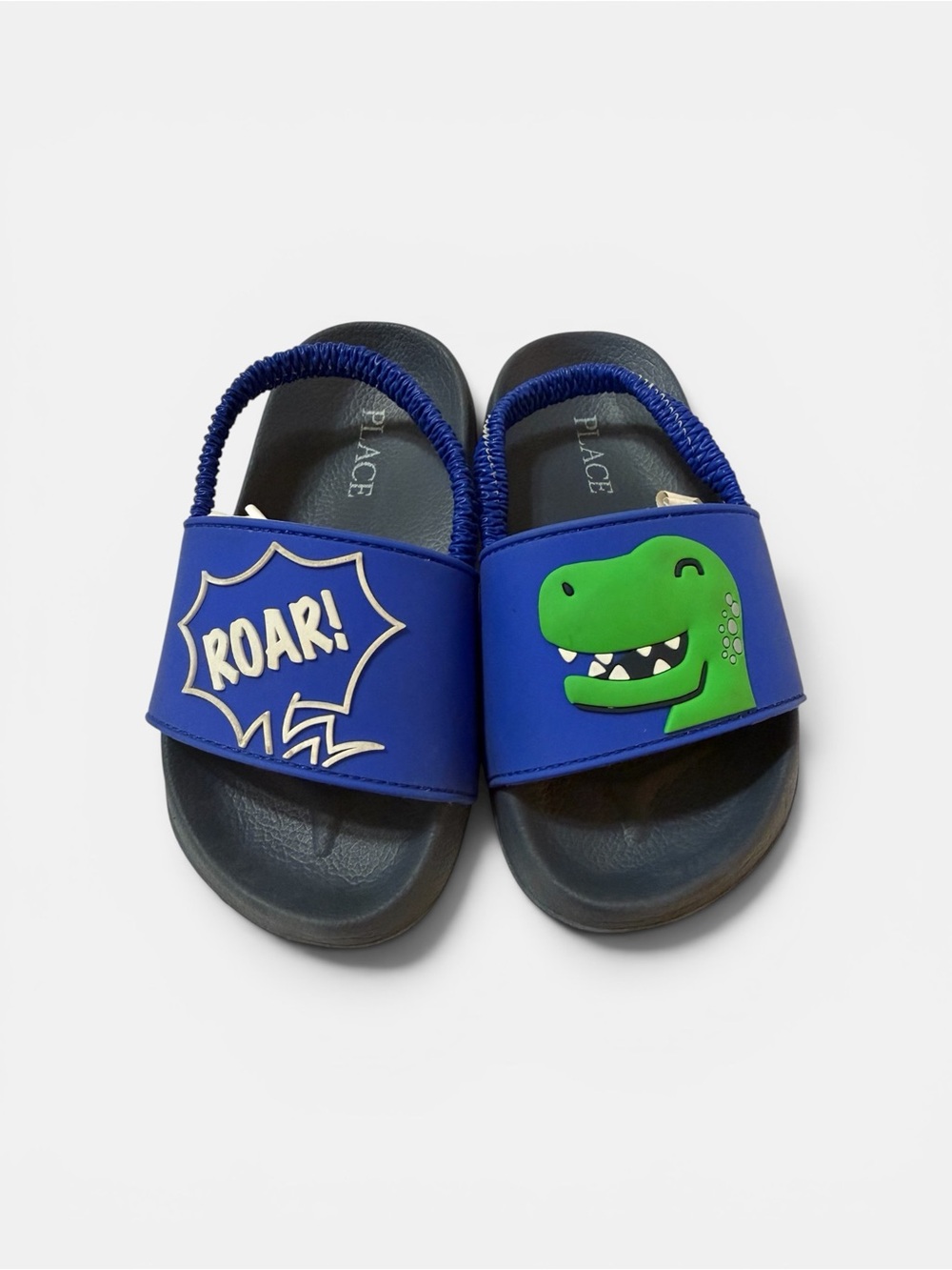 The Children's Place Royal Blue Dino Roar Slide Sandals